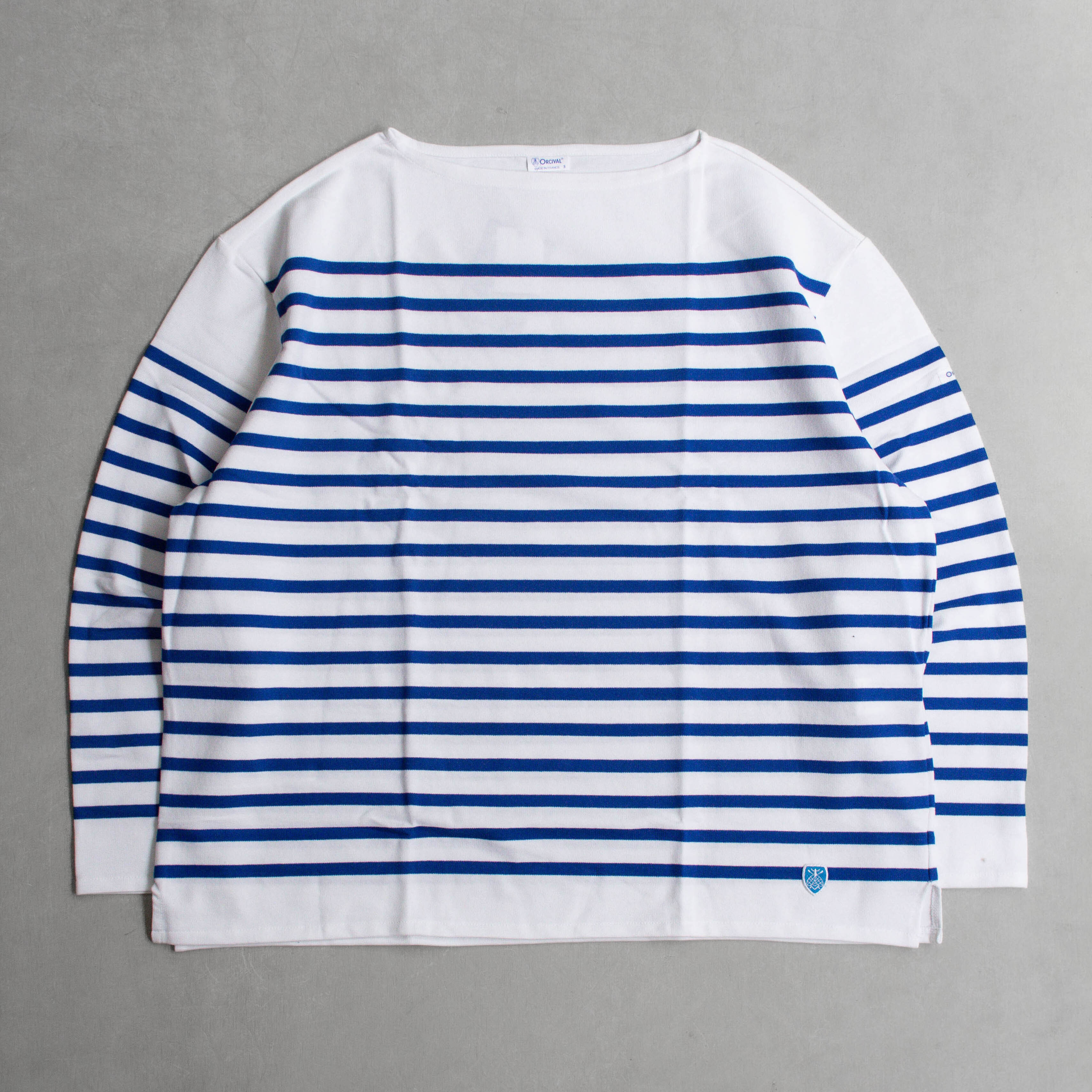 ORCIVAL MEN RACHEL WIDE BASQUE SHIRT 法國製 男裝 寬版 條紋 船領 長袖 T恤 #6231