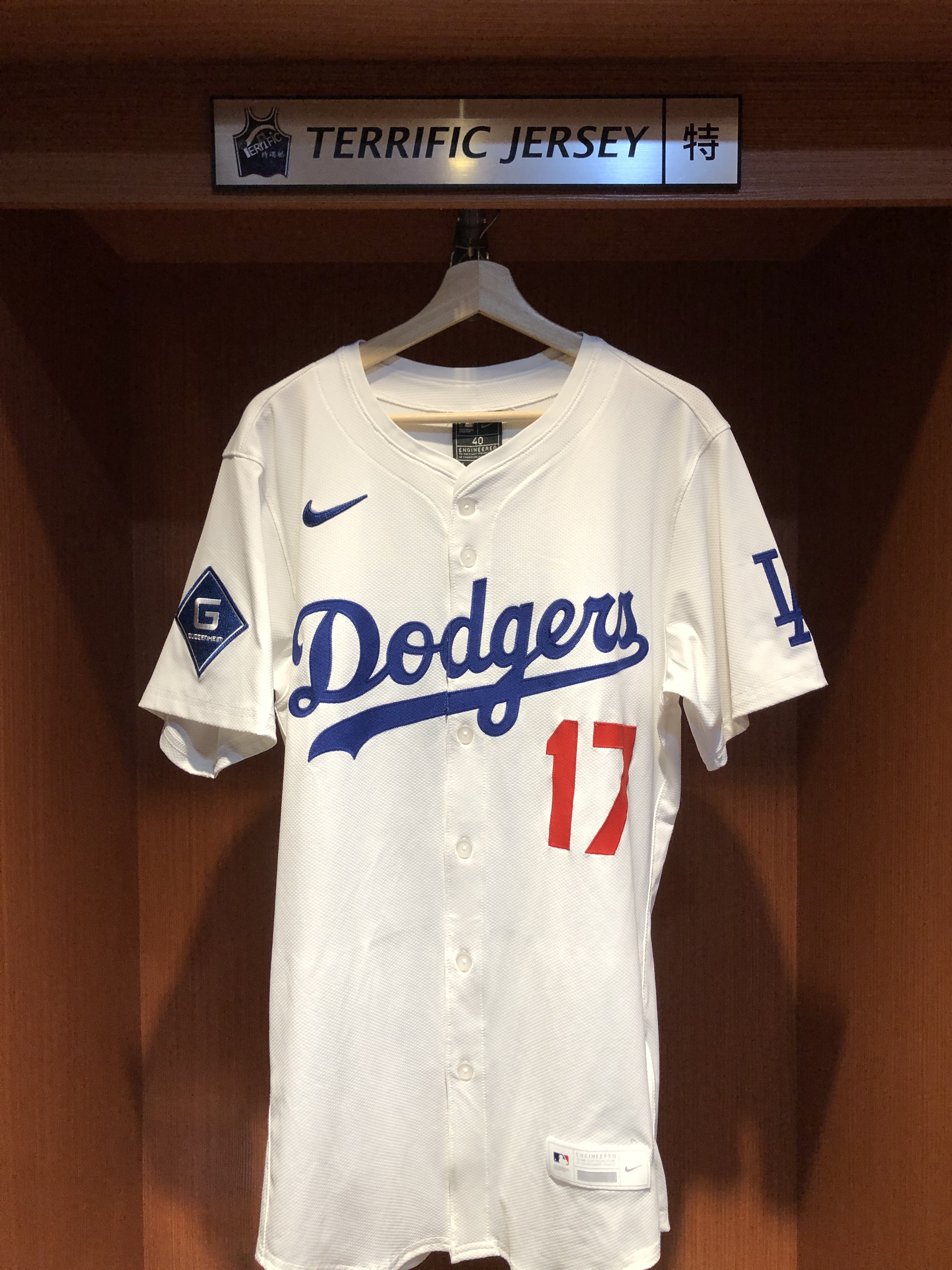 MLB球衣 Shohei Ohtani 洛杉磯道奇白 大谷翔平 Nike Elite Player Name Jersey 球員版 電繡 含贊助商標 全新