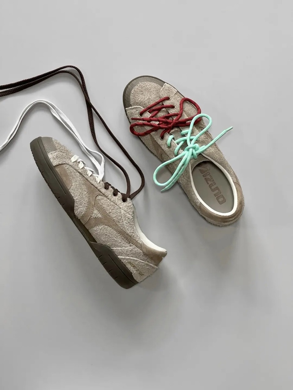 MIZUNO CT CLUB 灰咖 奶灰 低飽和 4色鞋帶 撞色 復古 薄底鞋 男女鞋 D1GH261004 / 預購