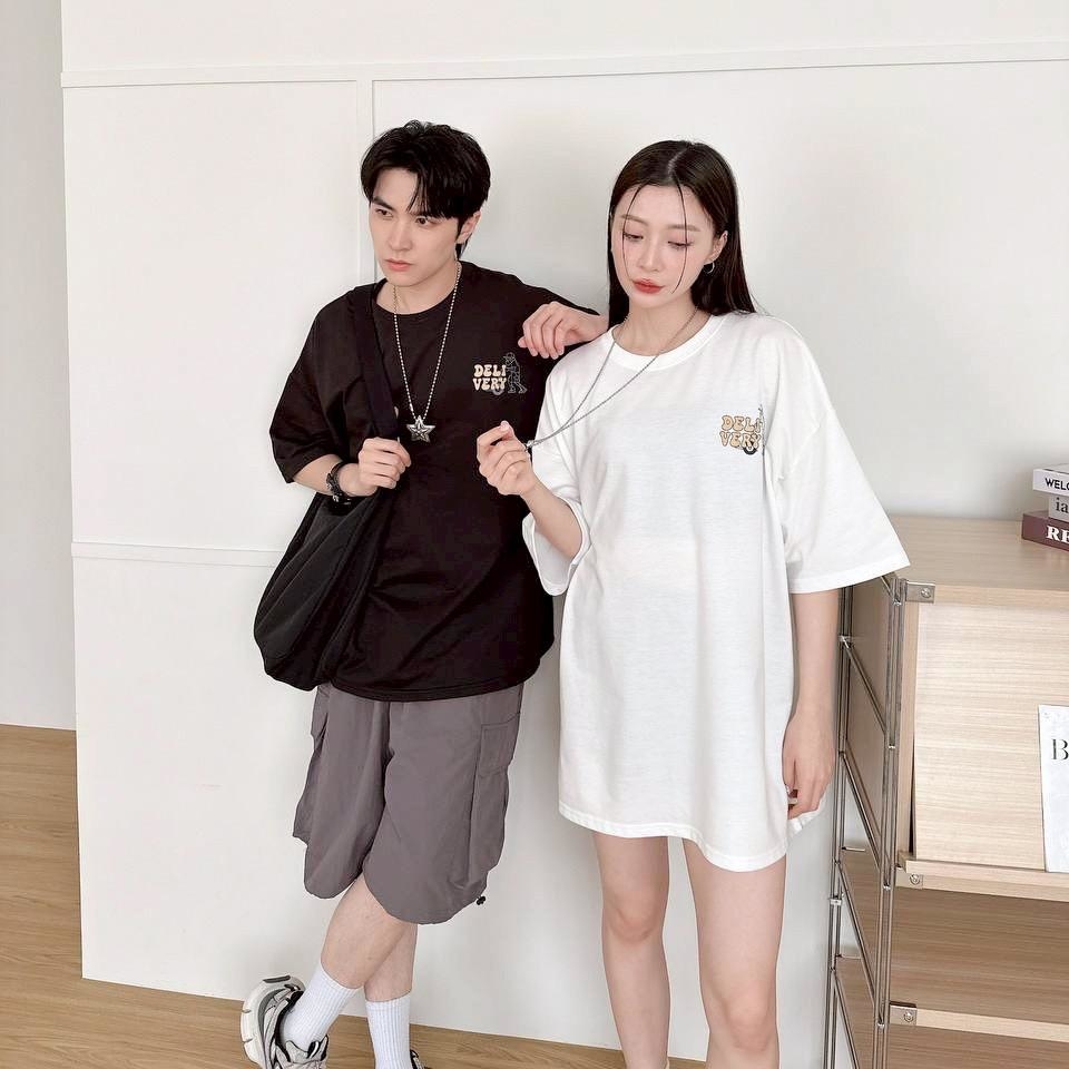 韓國短袖 DELIVERY叔叔推貨印花短T 80988