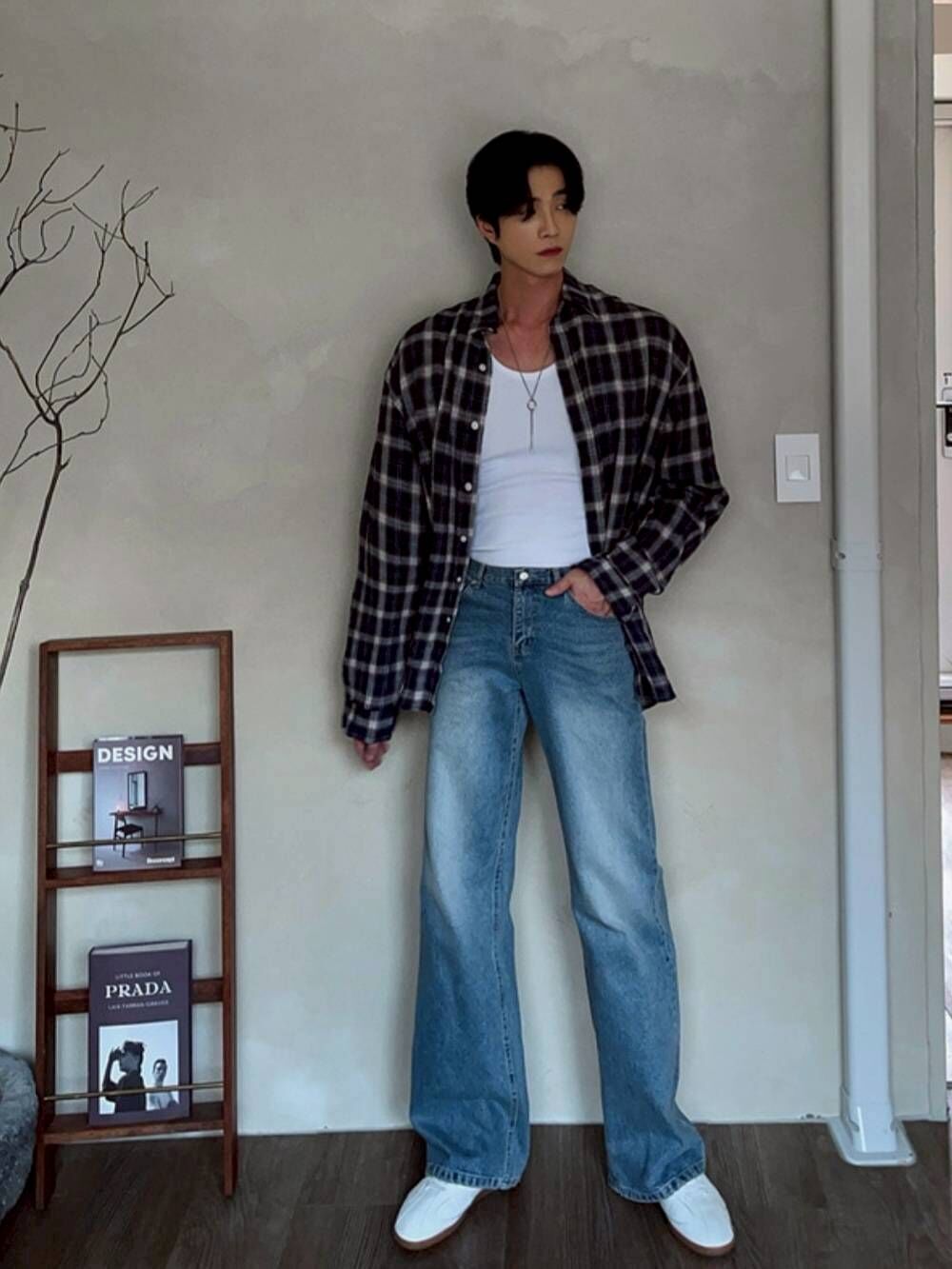 中藍色喇叭牛仔褲 靴型褲