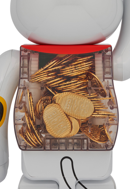 BE@RBRICK 1000% 招き猫 小判 白メッキ