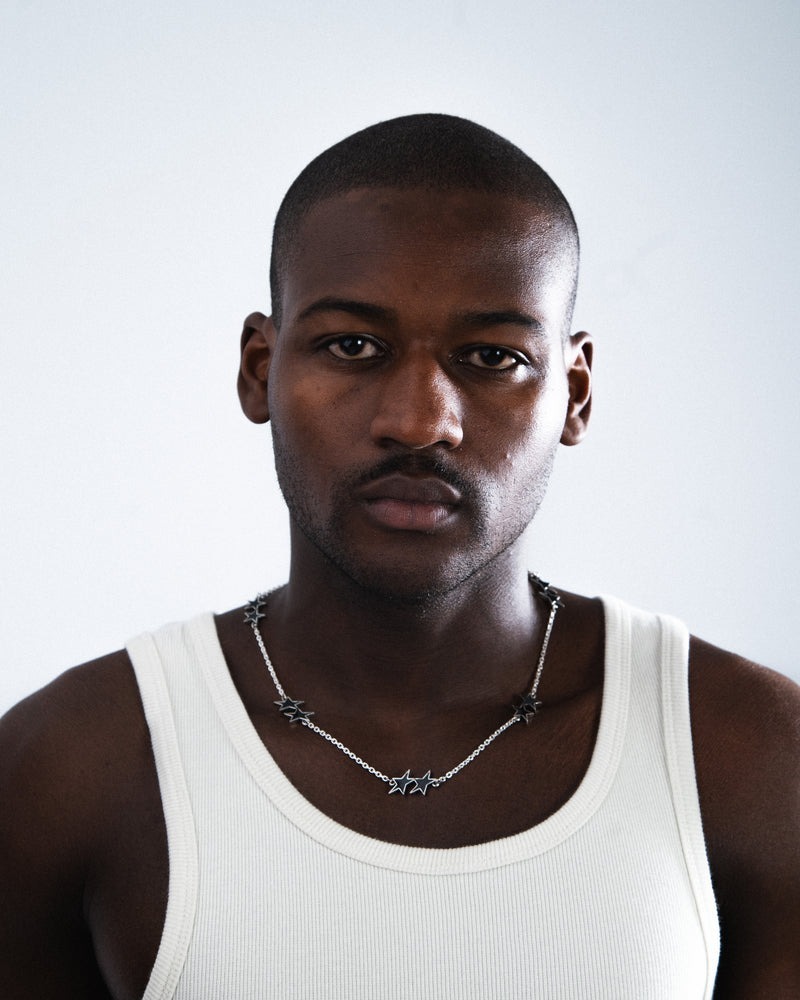 TwoJeys｜Enameled Icon Necklace (Black)