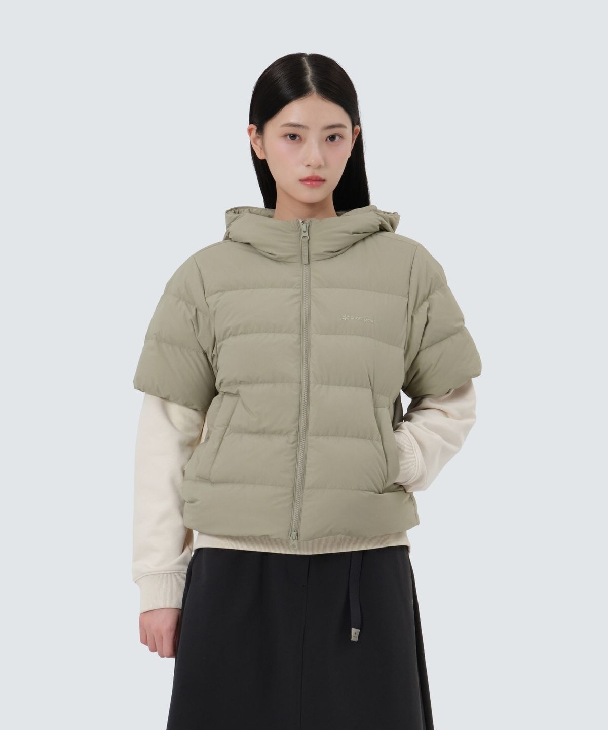 【代購】Snow Peak 雪諾必克 女 Land Air 短袖 輕量 連帽 羽絨 外套 S25WWGDJ01