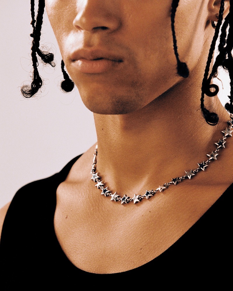 TwoJeys｜Enameled Stars Necklace (Blue)