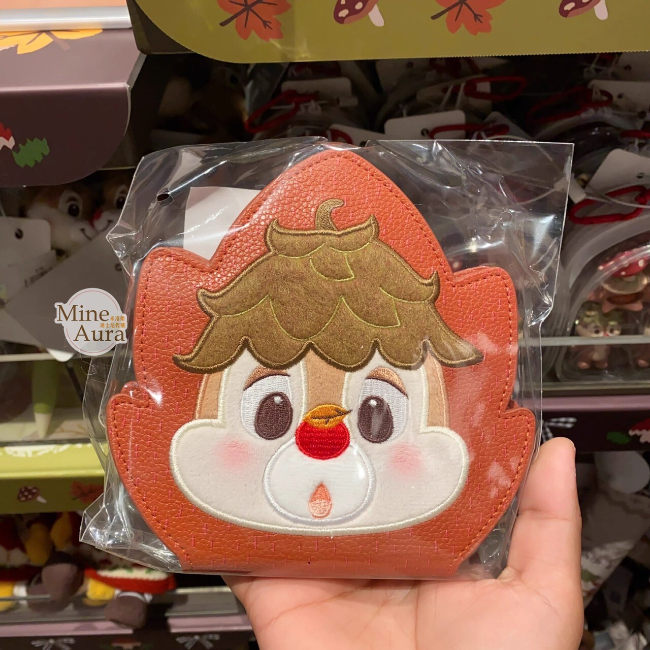 奇奇蒂蒂 Chip 'n Dale 秋日森語系列 雙面大頭 圖案 造型 筆記本 記事本 -上海迪士尼樂園