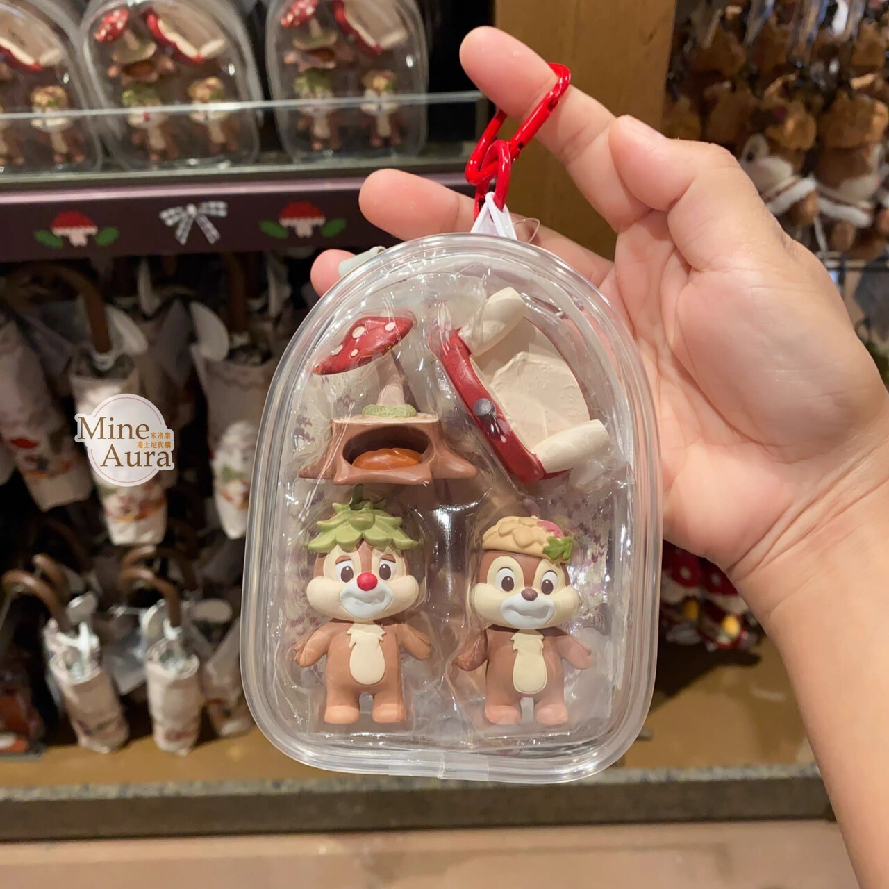 奇奇蒂蒂 Chip 'n Dale 秋日森語系列 立體 迷你公仔 擺飾品 掛飾 吊飾 -上海迪士尼樂園