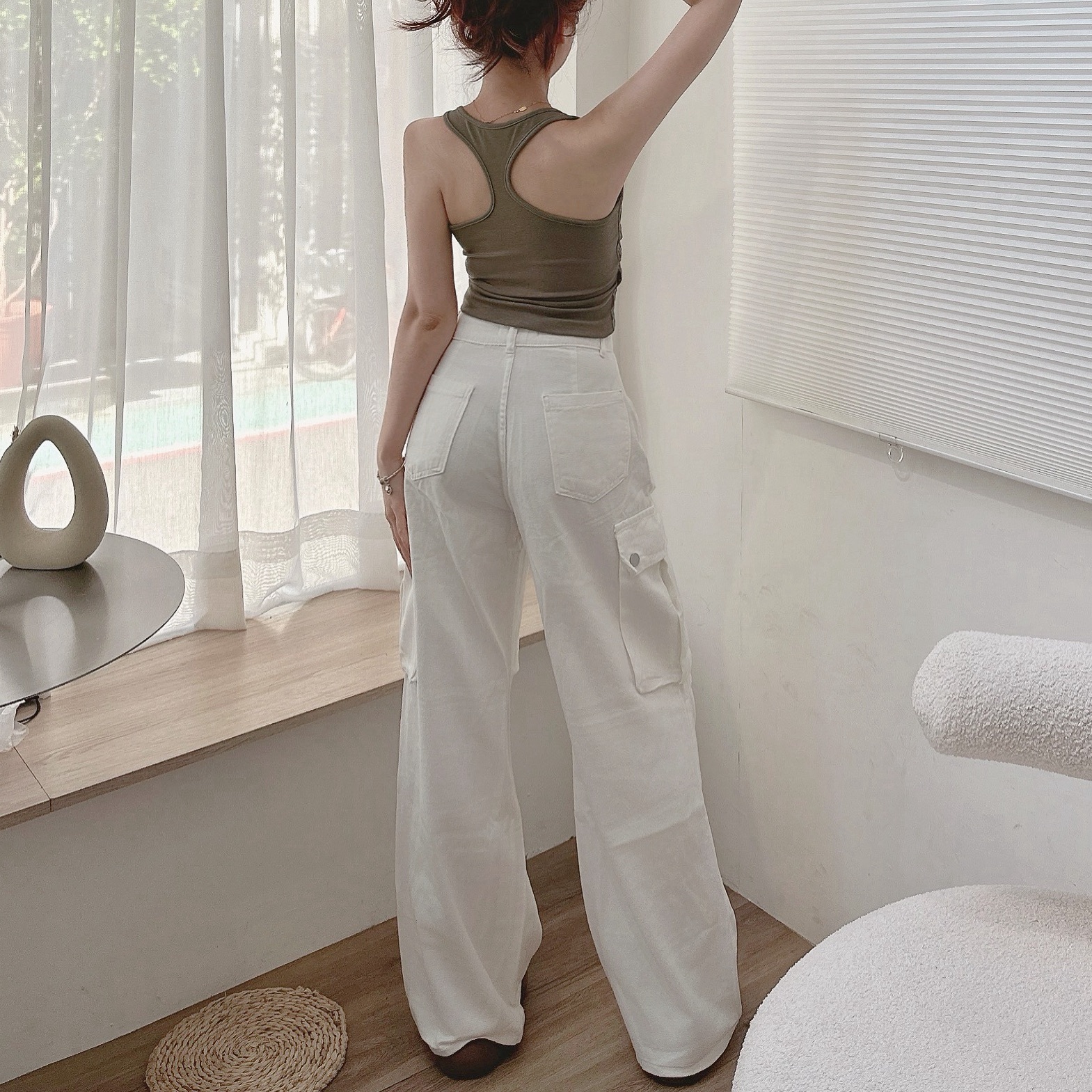 美式滾邊刺繡背心/BRATOP