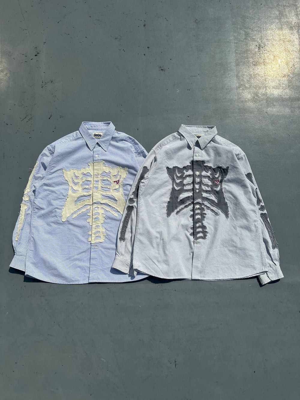 2025AW 9090 Bone Stripe Shirts 骨頭 長袖 襯衫 2色 現貨 NN2078