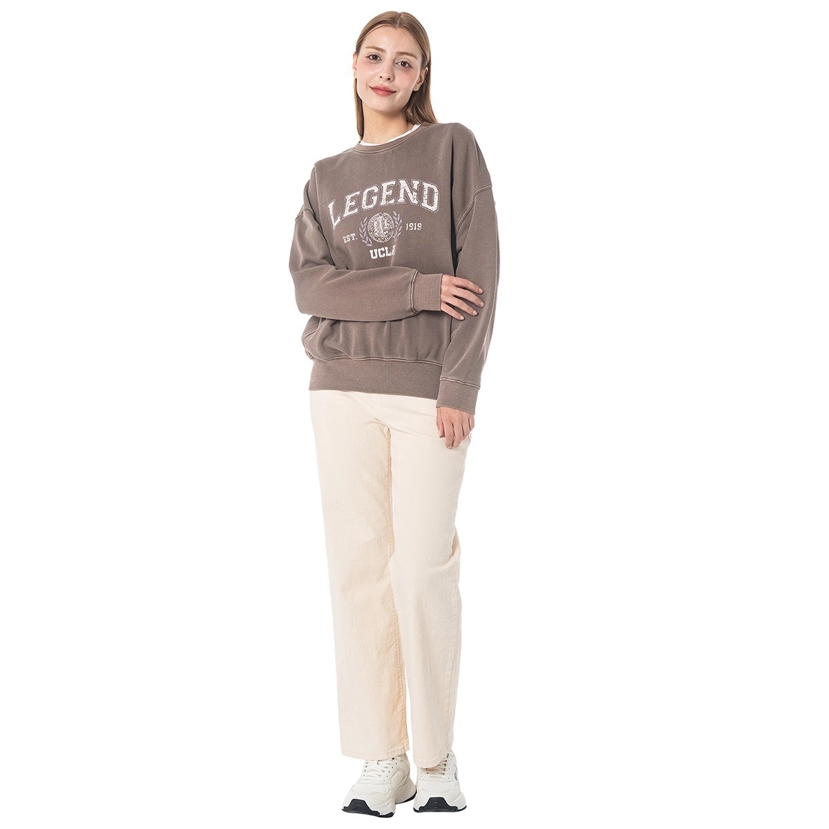 UCLA 英文印花休閒時尚寬鬆長袖衛衣（K9 CO231）