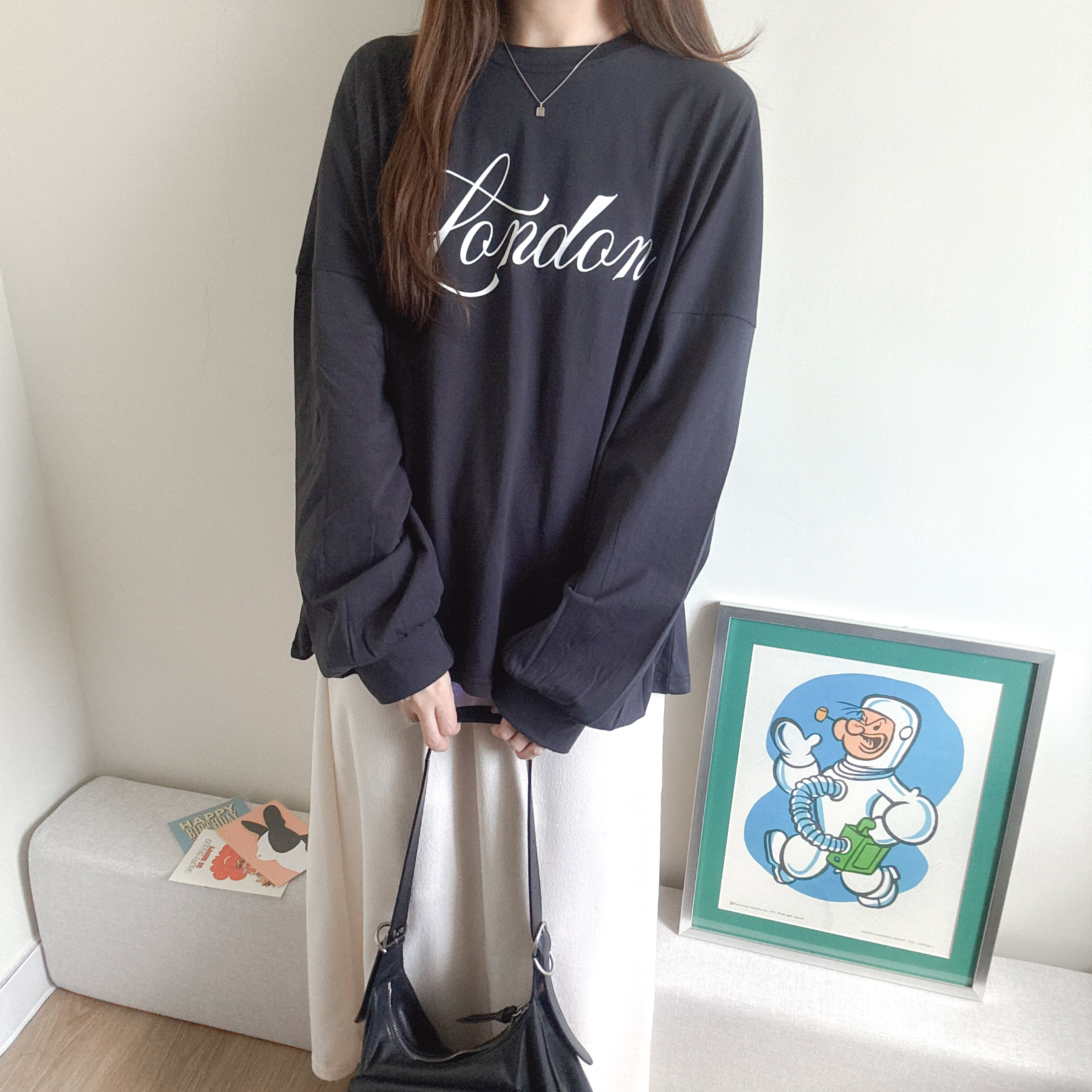 Inlondon oversize 長䄂薄tee