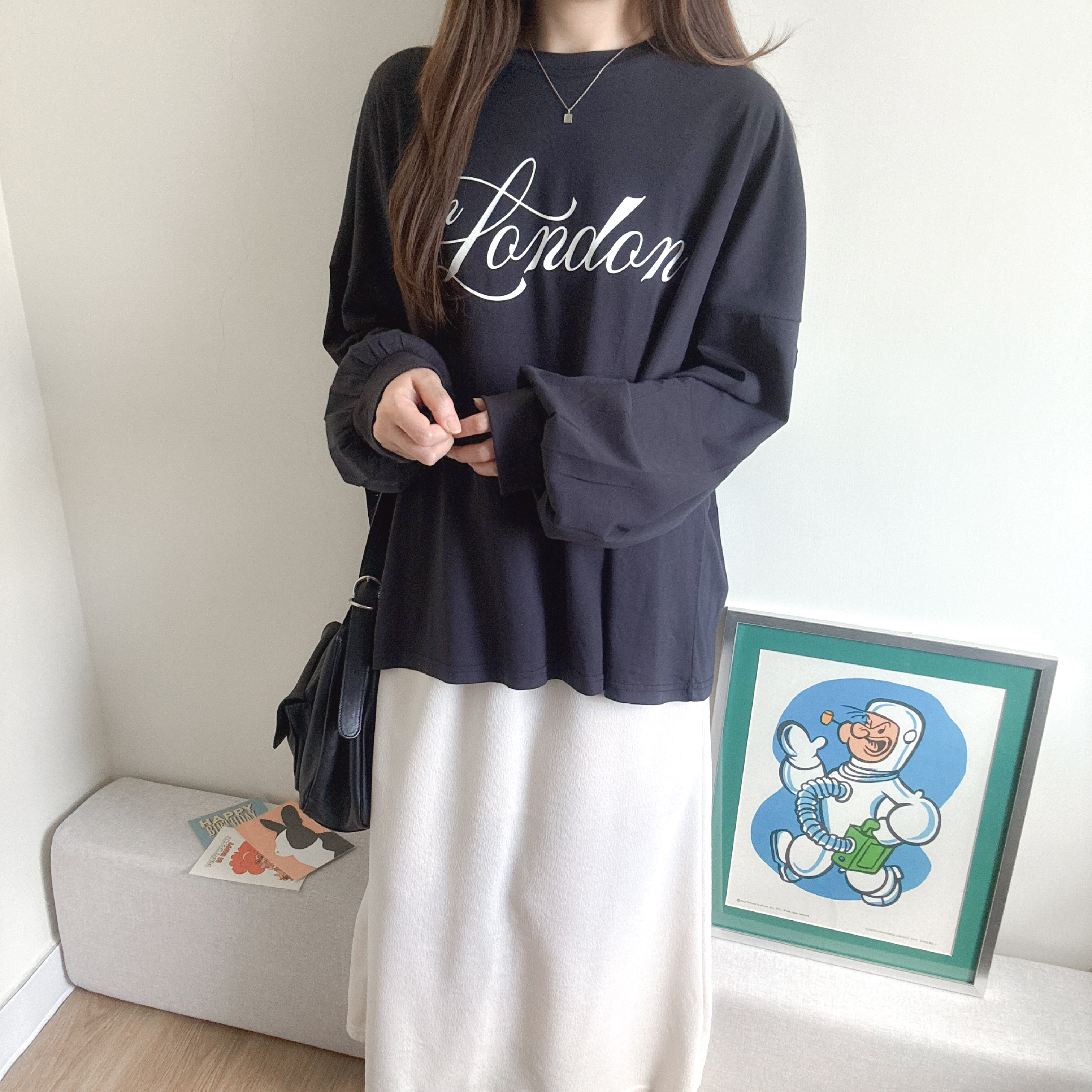 Inlondon oversize 長䄂薄tee