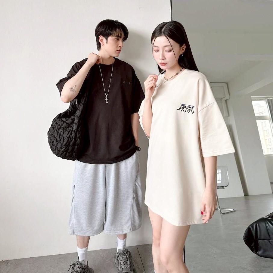 韓國短袖 DRY CAT 曬貓咪插畫風短T 80985