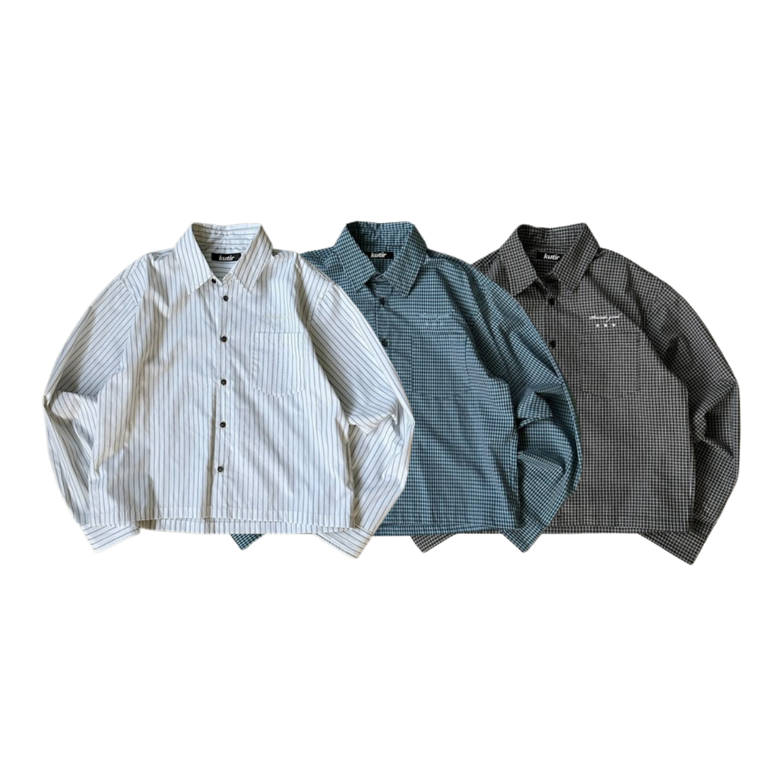 【代購】Kutir Assorted Cropped Shirt 刺繡寬短長袖襯衫 3色