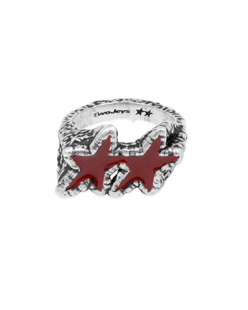 TwoJeys｜Melted Stars Ring (Red)