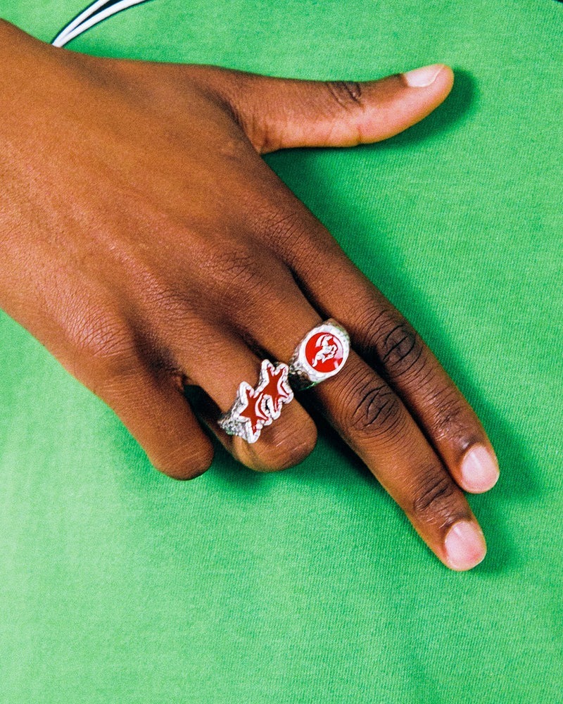 TwoJeys｜Melted Stars Ring (Red)