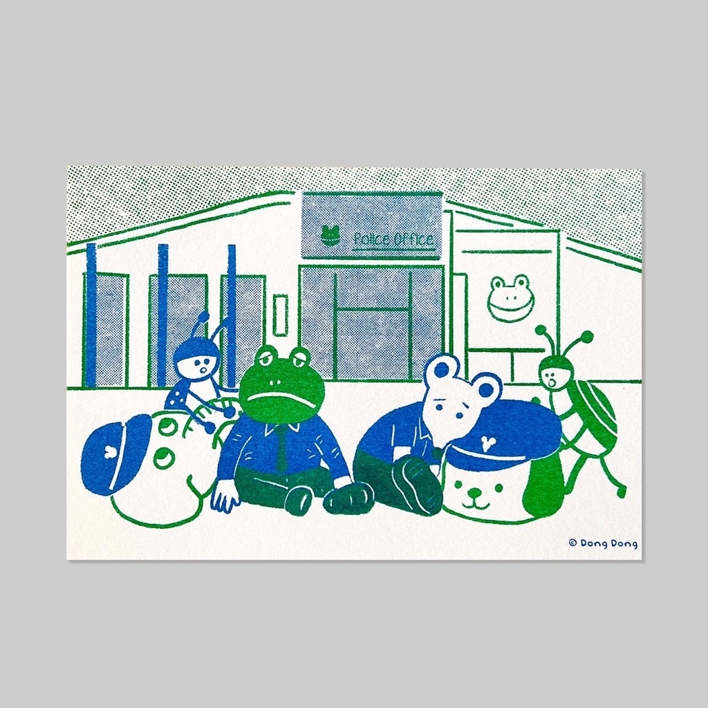 韓劇《Live轄區現場》/孔版印刷明信片