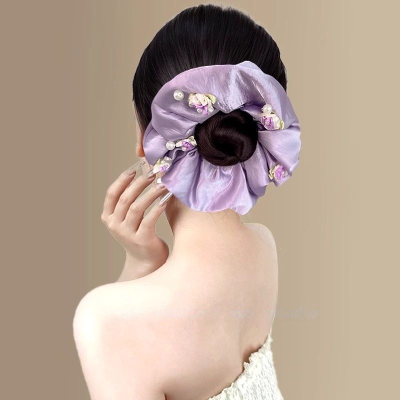 [2 FOR RM10] Sweet Pearl Rose Scrunchie