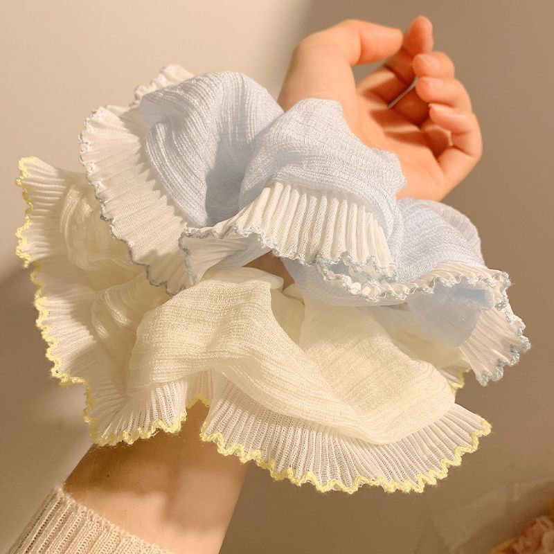 [3 FOR RM10] Cream Tone Mesh Lace Scrunchies