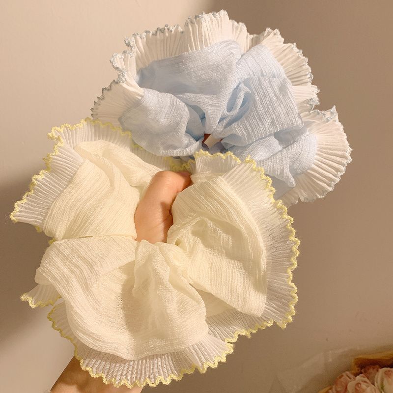 [3 FOR RM10] Cream Tone Mesh Lace Scrunchies