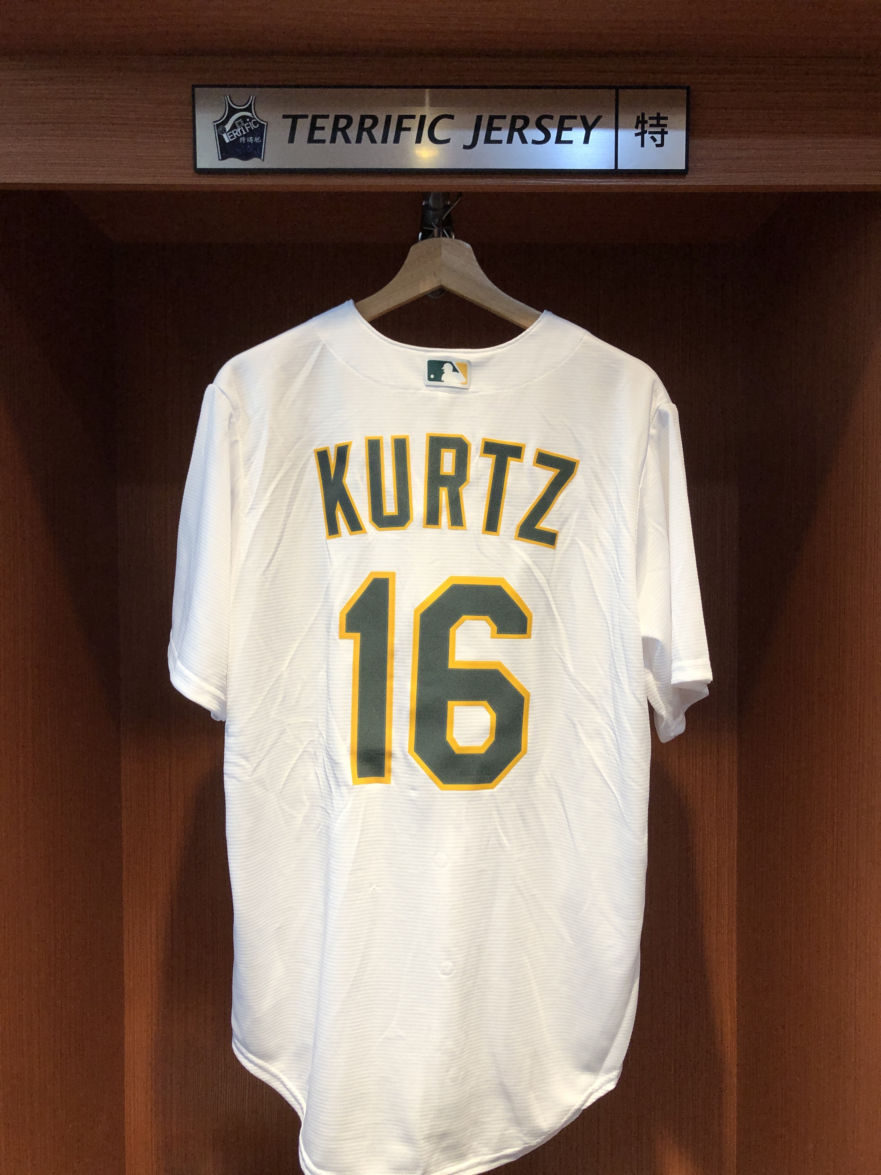 MLB球衣 Nick Kurtz 運動家白 Nike Replica Player Name Jersey 球迷版 熱轉印 全新