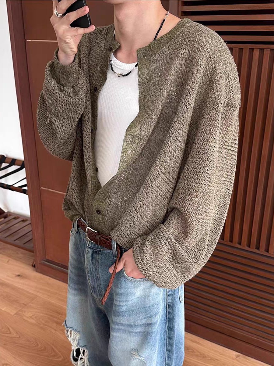 Niya 鉤針圓領開襟衫