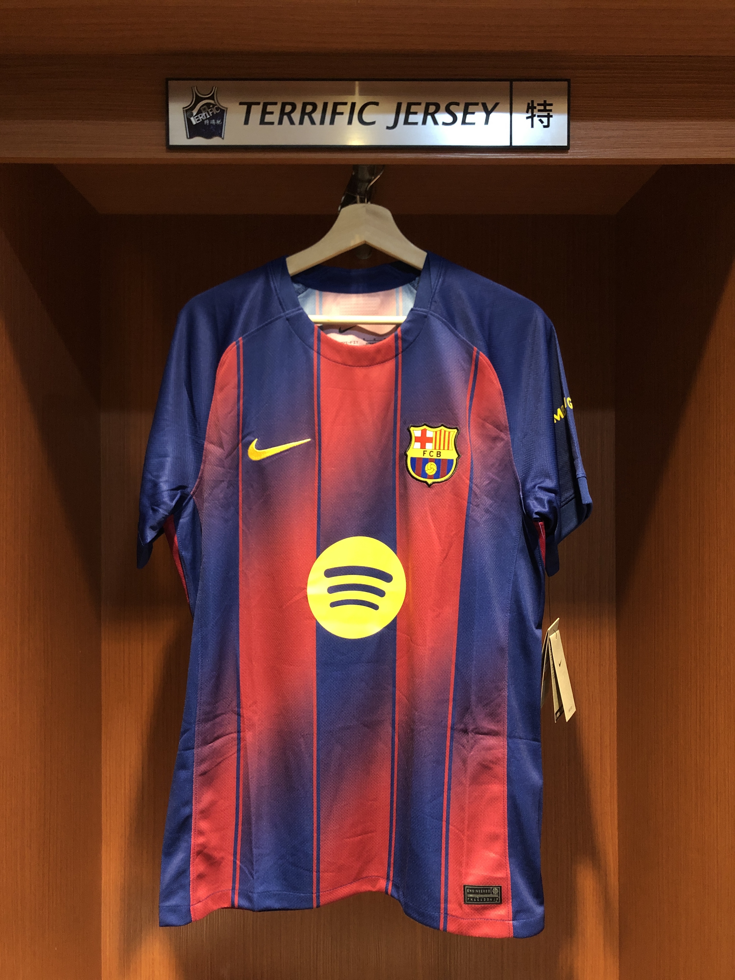 LALIGA足球 Lamine Yamal 巴塞隆納 主場條紋 Nike Replica Jersey 球迷版 燙印 全新