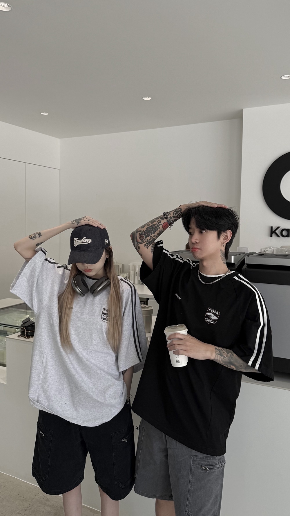 簡約線條 刷破短袖球衣