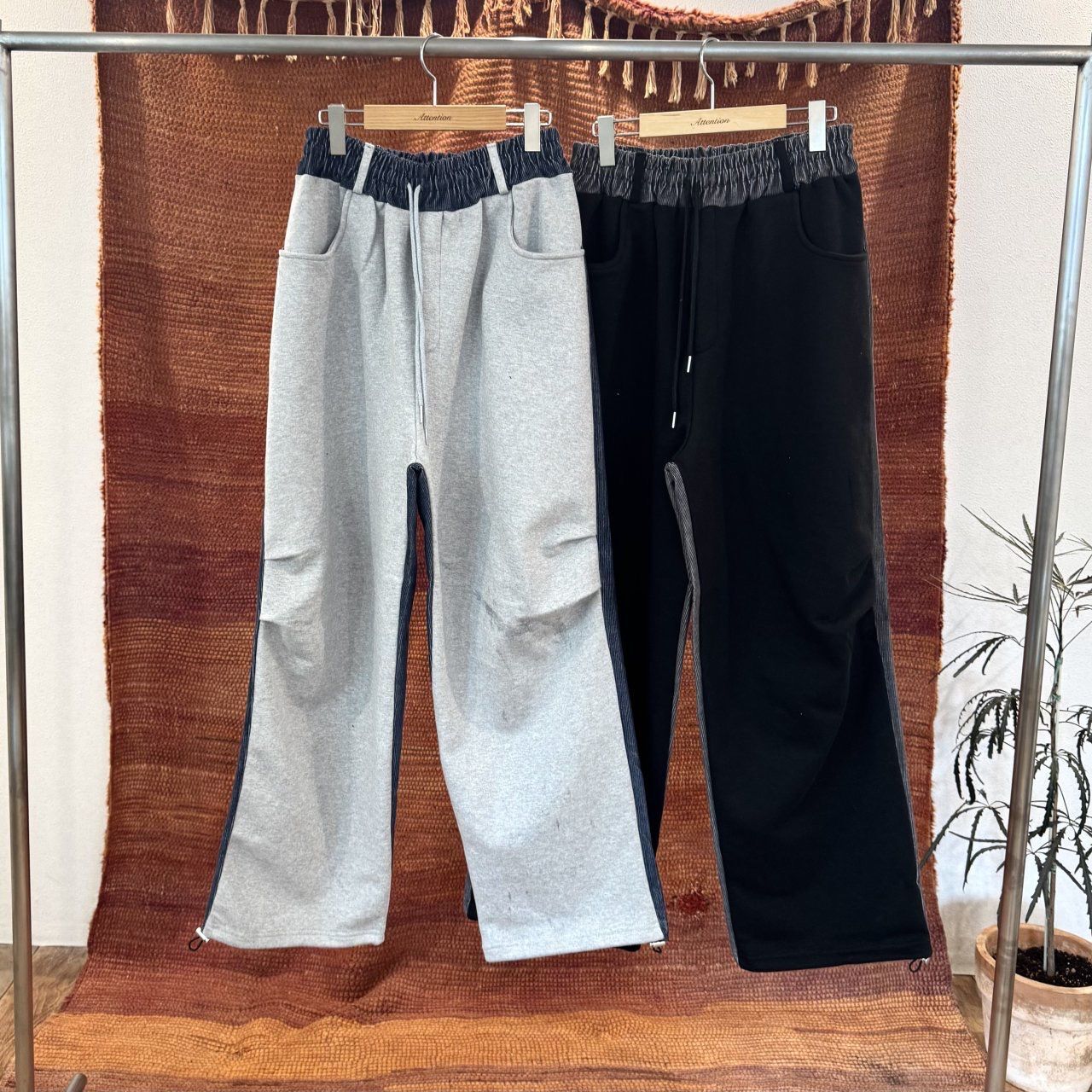 拼色可束腳運動褲 BY-438P