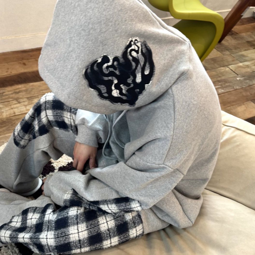 英文字圖案連帽衛衣 BY-441T