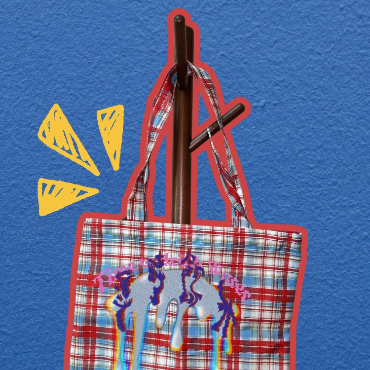 *準時飲水*tote bag - 格仔款  [預售]