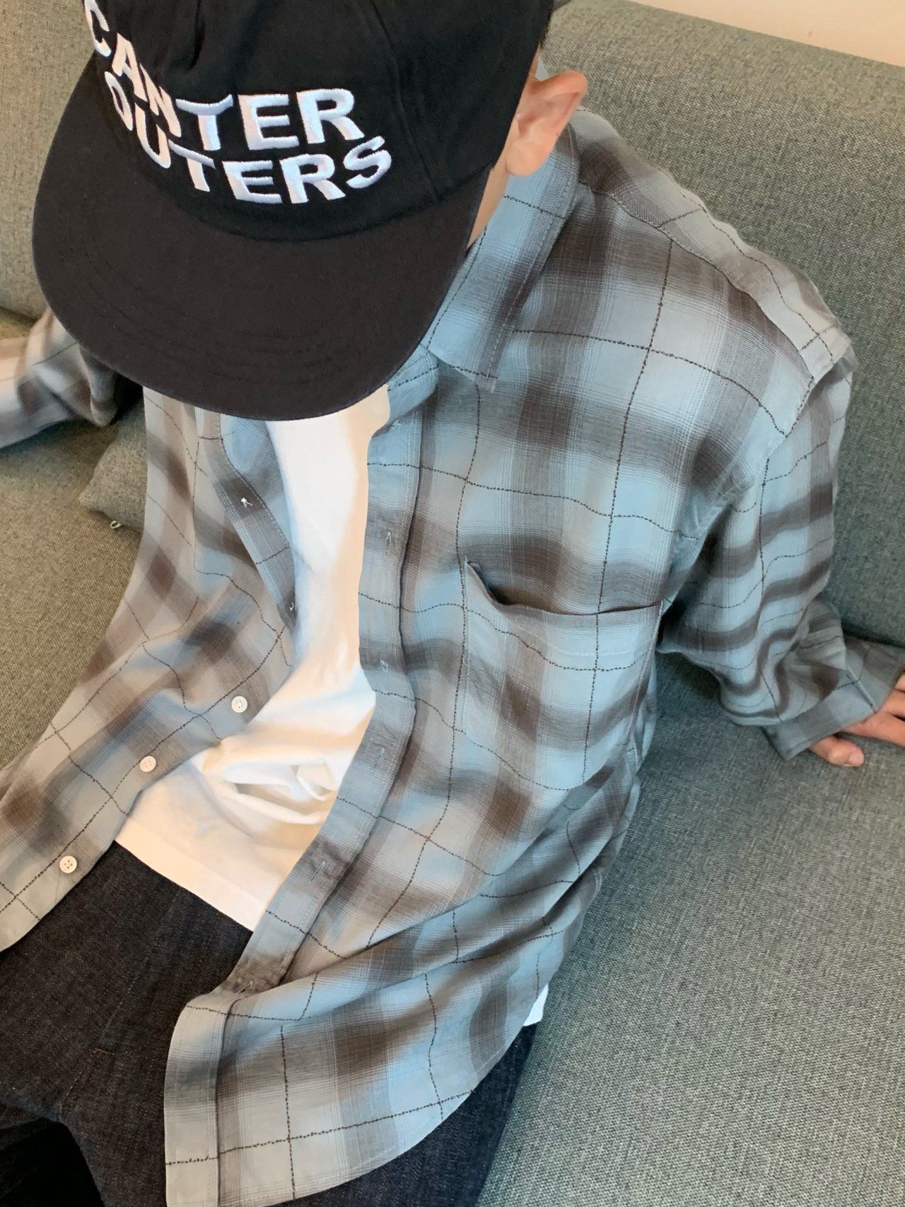 格仔長袖恤衫 OREO-118S