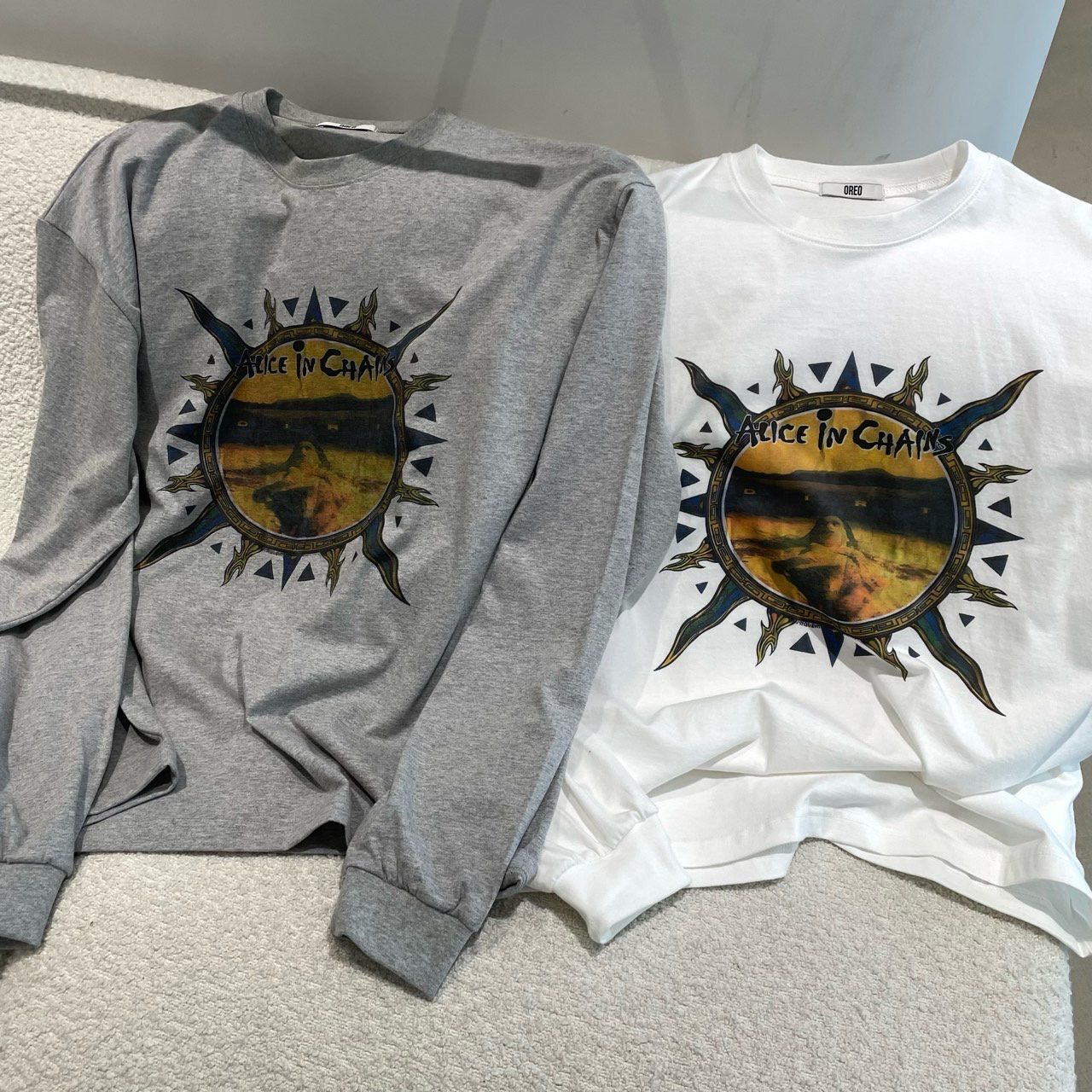 英文字圖案長袖衫 OREO-123T