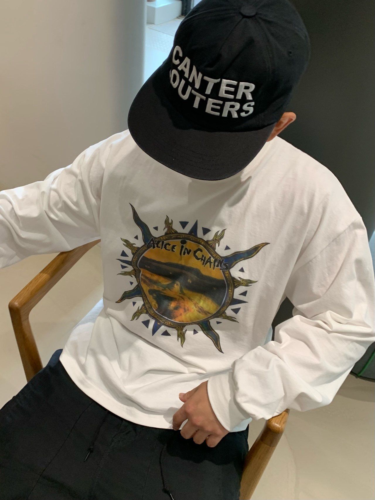 英文字圖案長袖衫 OREO-123T