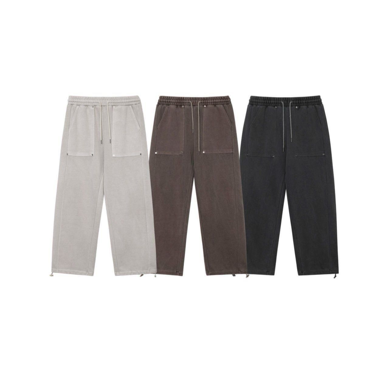 洗水淨色可束腳運動褲 Veil-062P