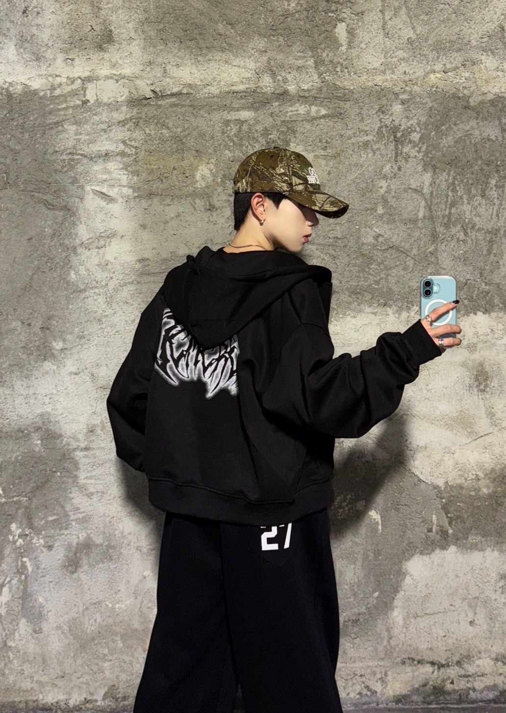 (GOAL) DCM BOXY 爆裂紋 棉質連帽外套