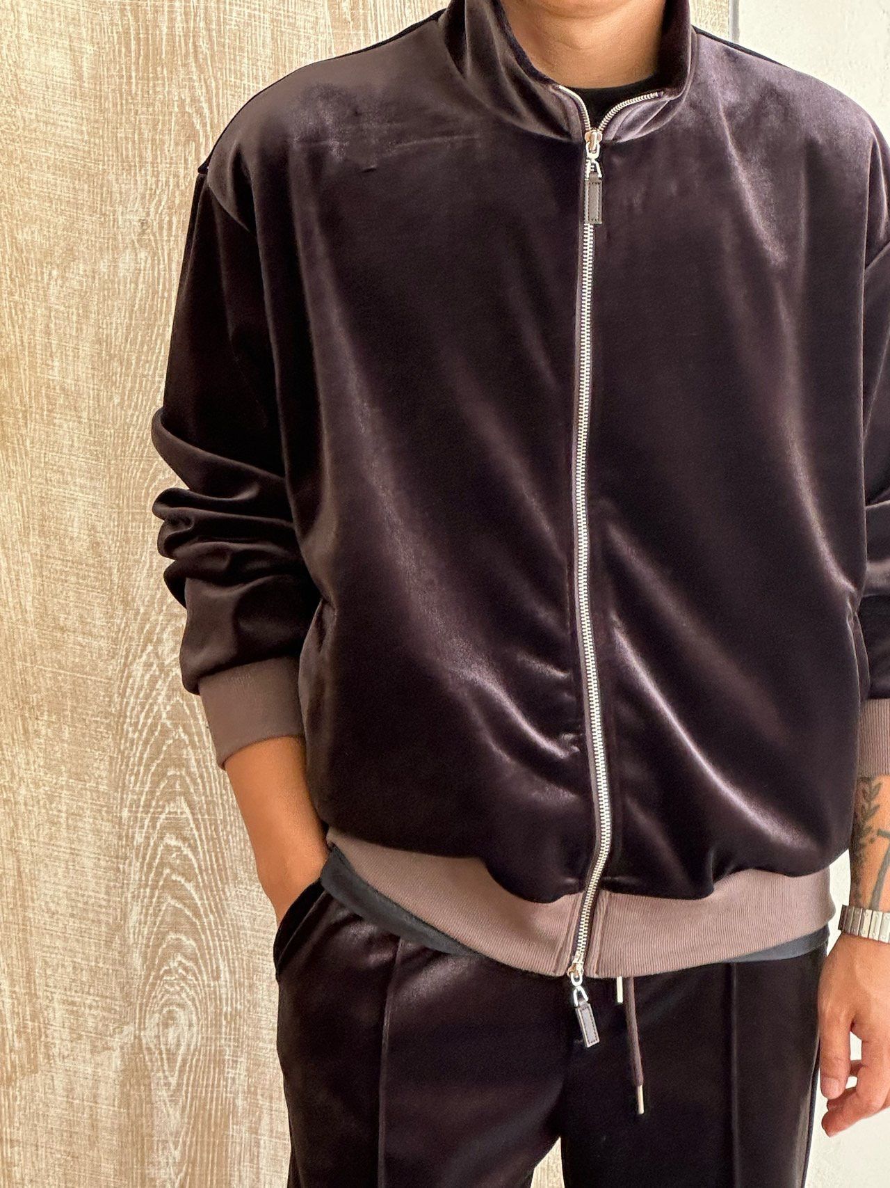 淨色企領拉鍊外套 Veil-068JK