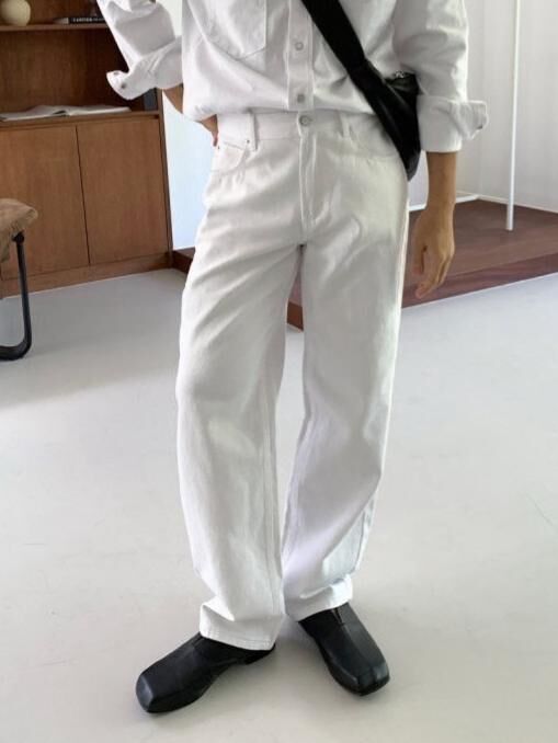 淨色鬆身牛仔褲 Veil-073P