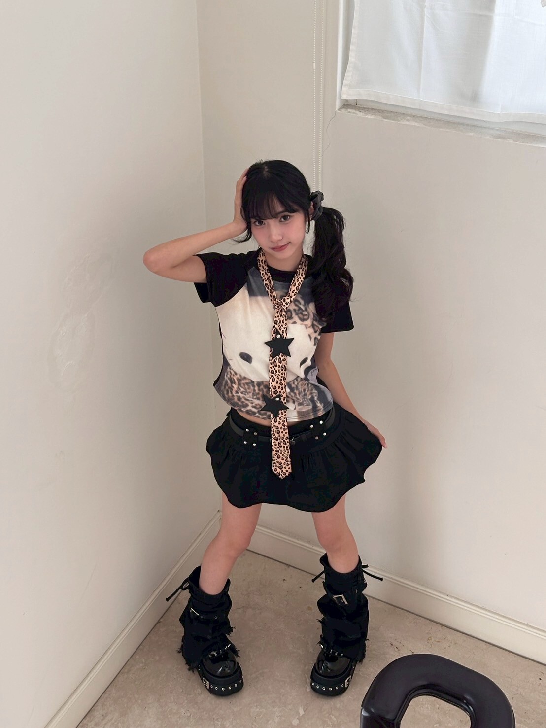 陪你可可愛愛💓Kitty豹紋印花上衣