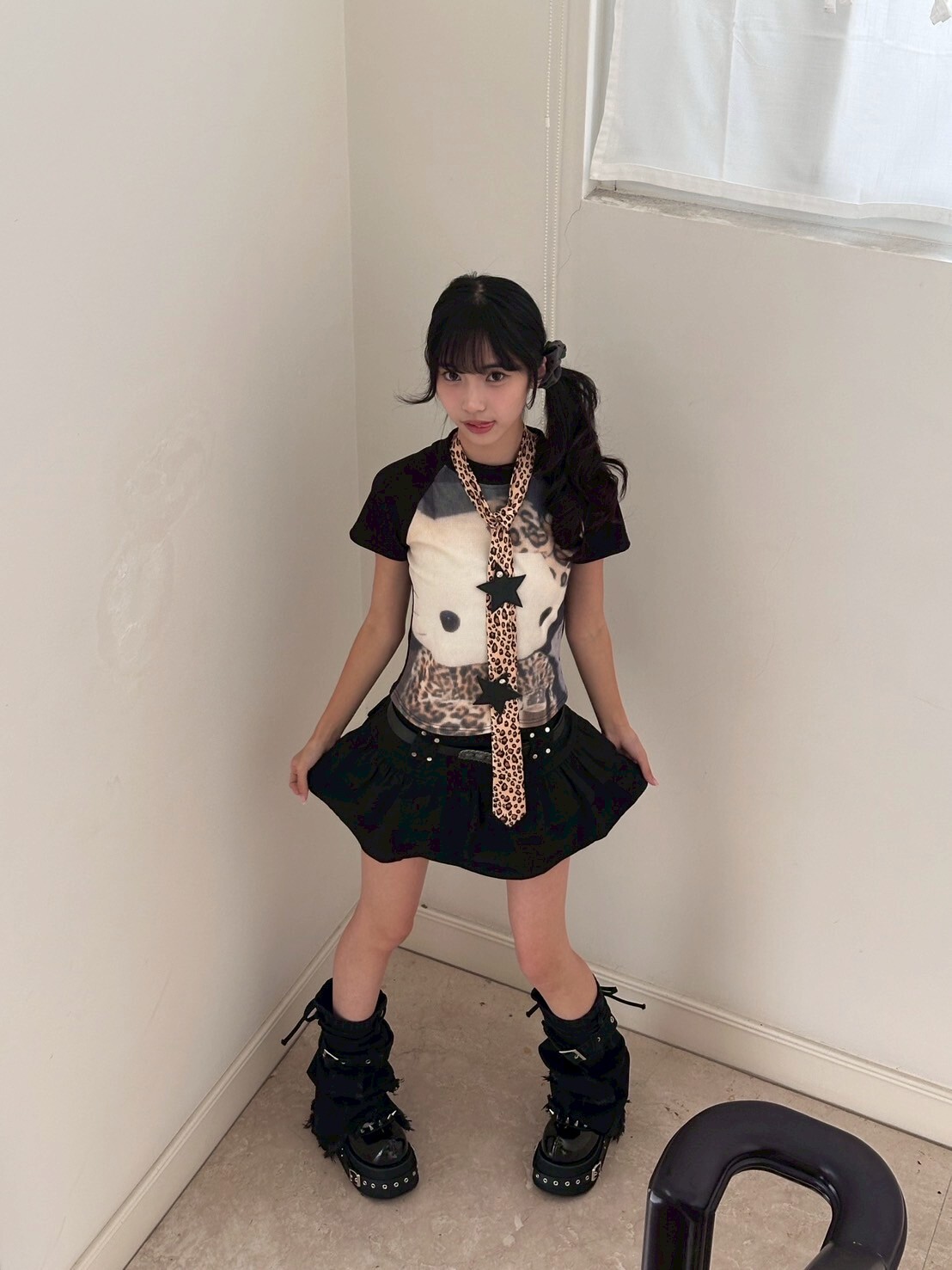 陪你可可愛愛💓Kitty豹紋印花上衣