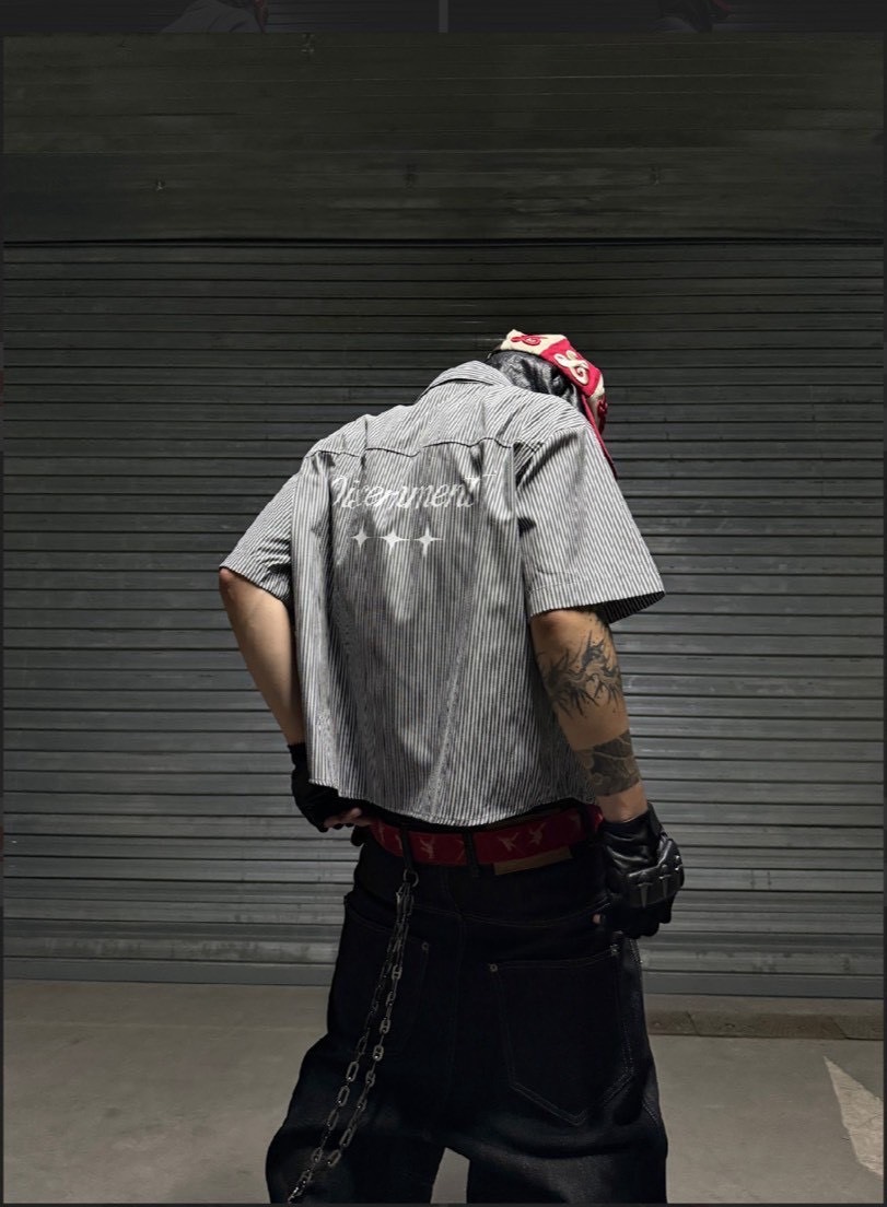 (GOAL) DCM BOXY 細條紋襯衫 背後潮寫