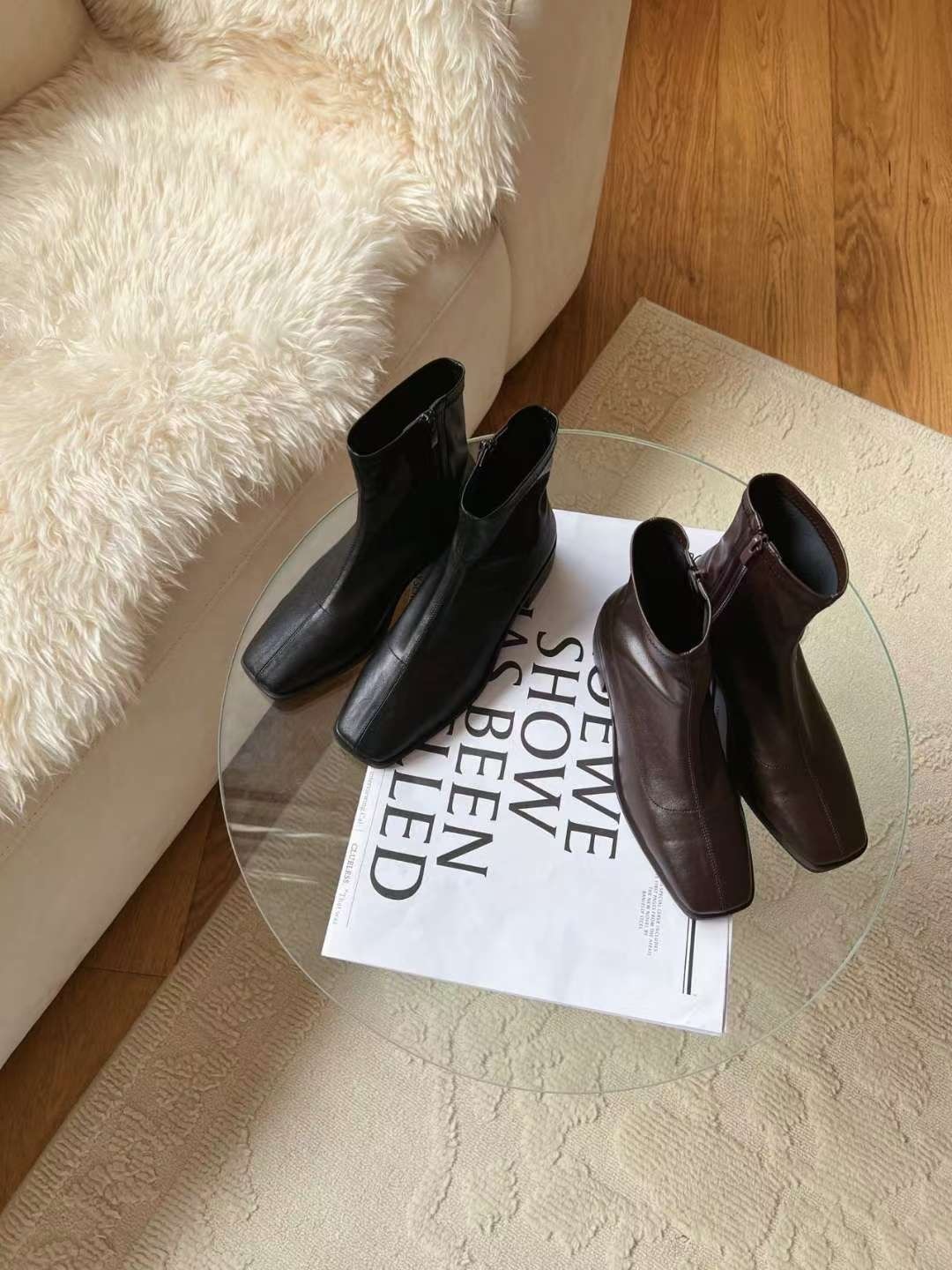 秋季霧面中筒靴