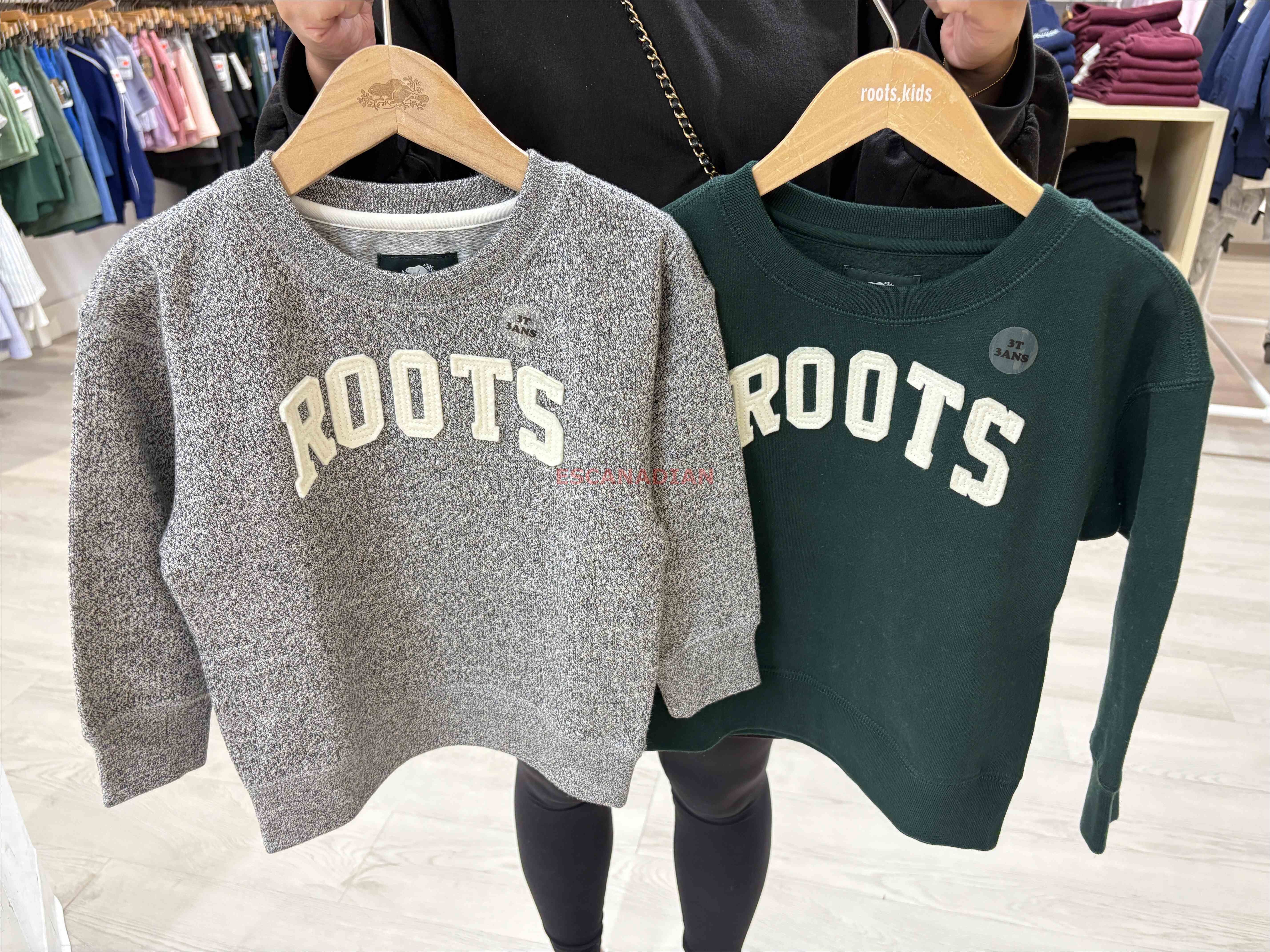ROOTS 小童/baby 經典字樣 刷毛 寬版落肩 大學TEE (2色)