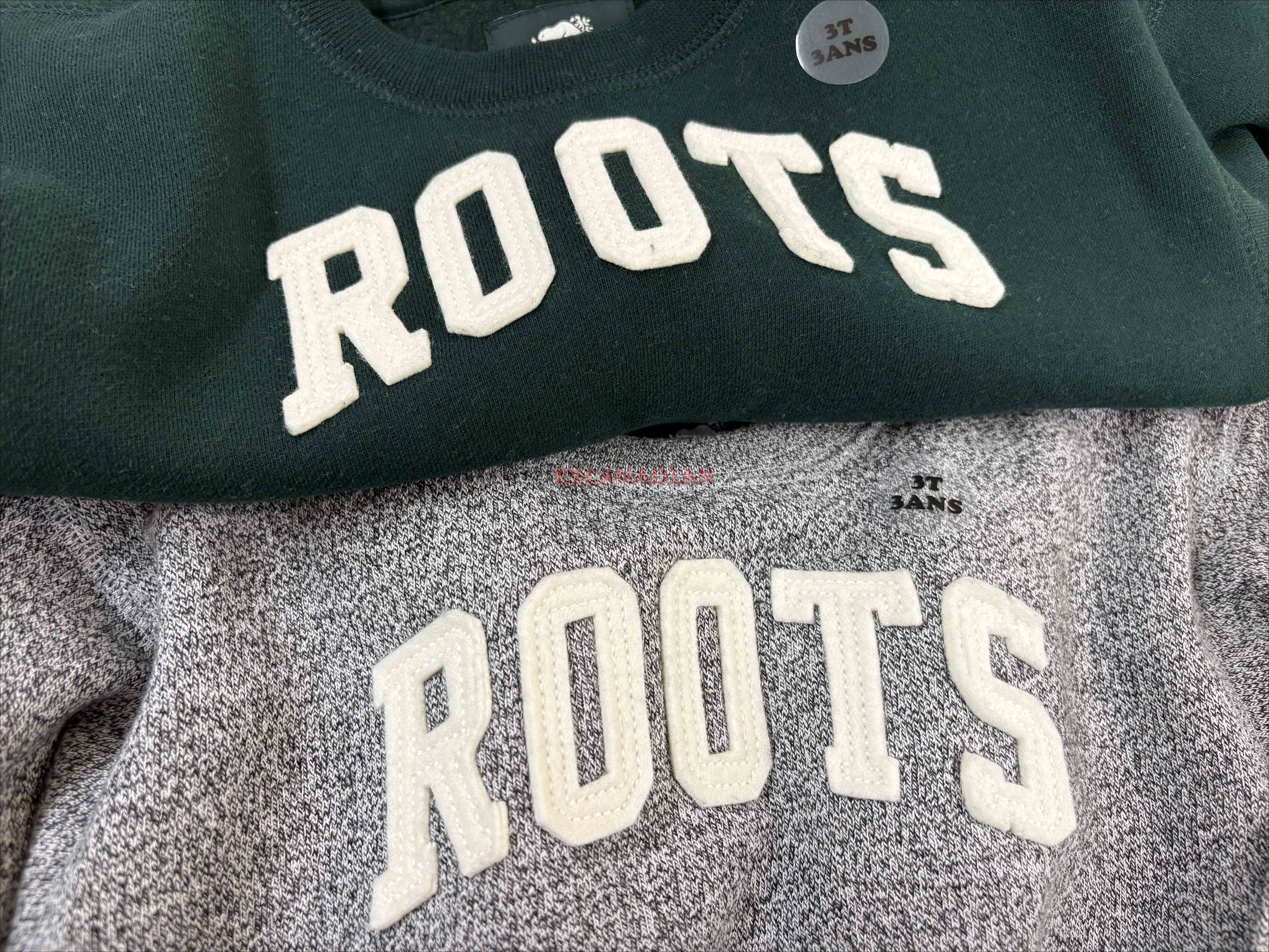 ROOTS 小童/baby 經典字樣 刷毛 寬版落肩 大學TEE (2色)