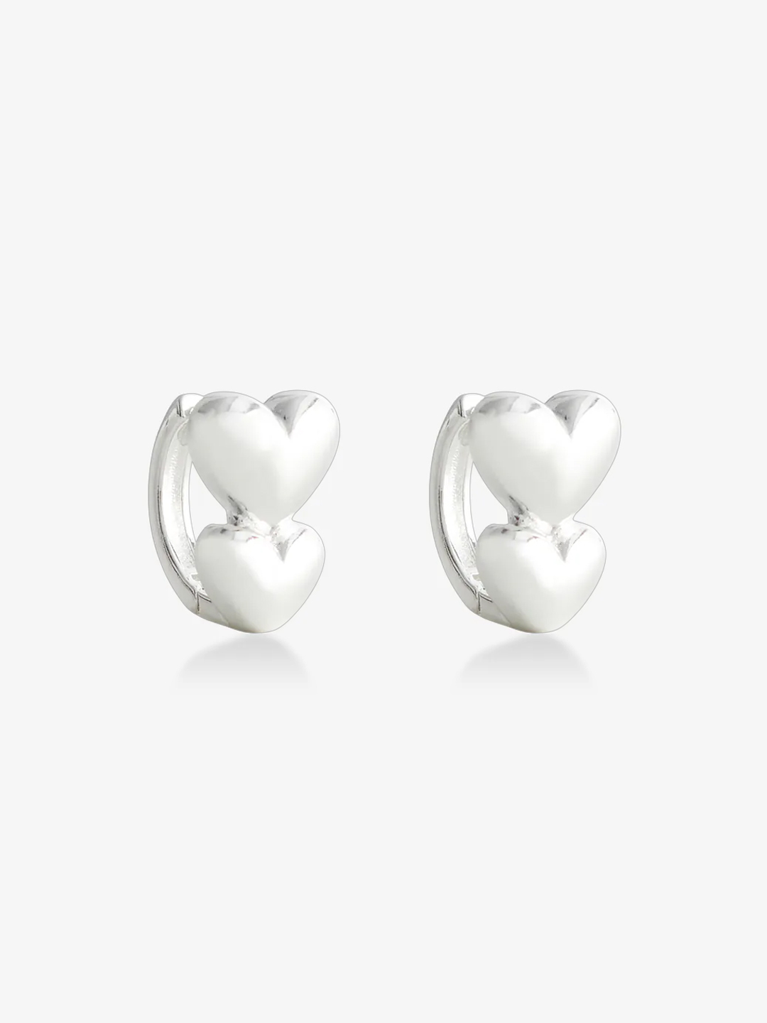 雙愛心耳環