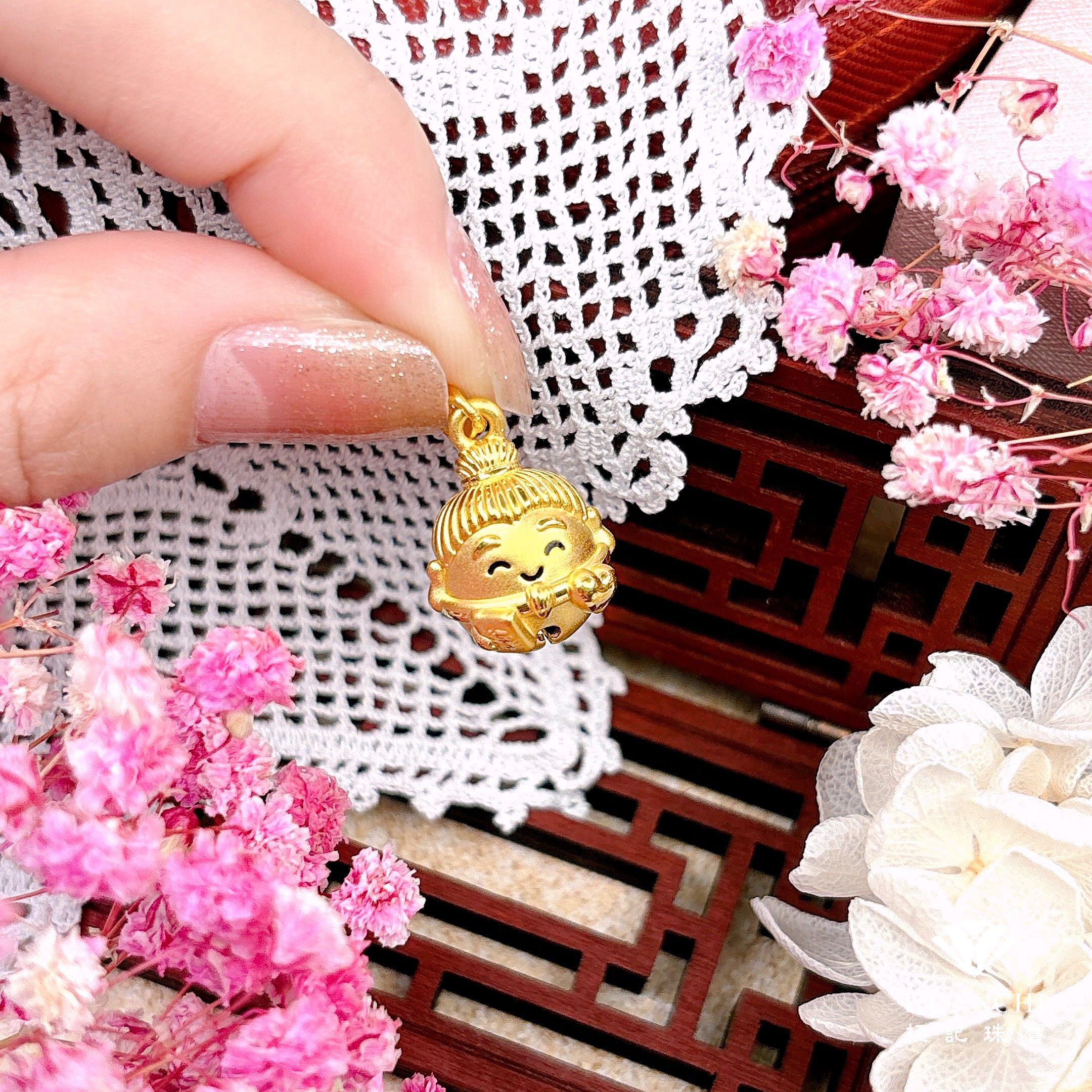 好鈴驗月老 黃金墜子