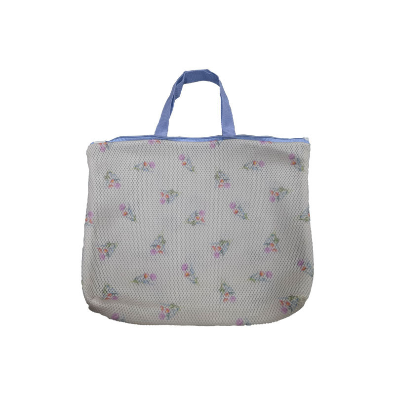 TP 小花圖騰手提洗衣袋/藍 25×30×5cm