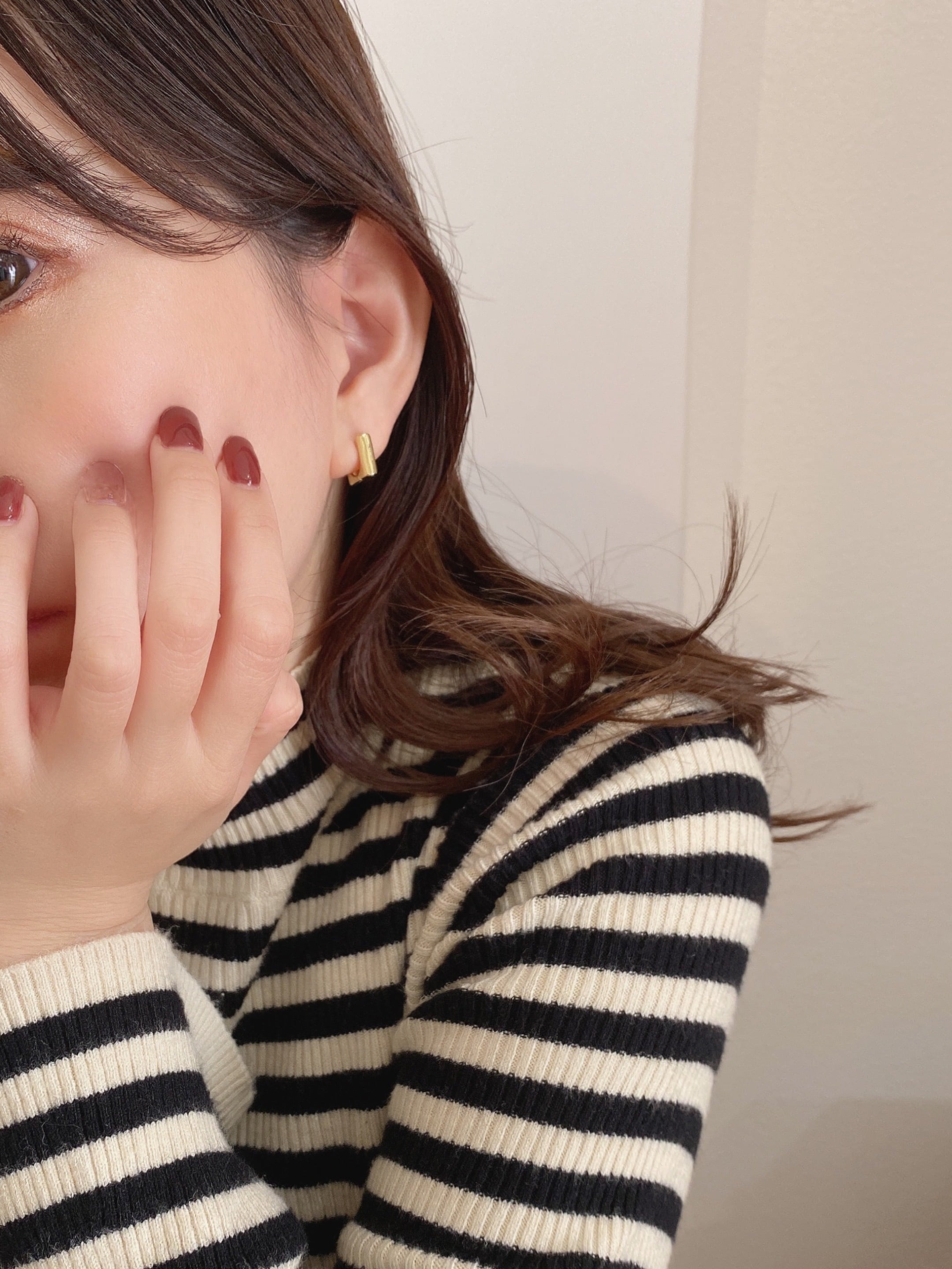 S925 tiny square pierce