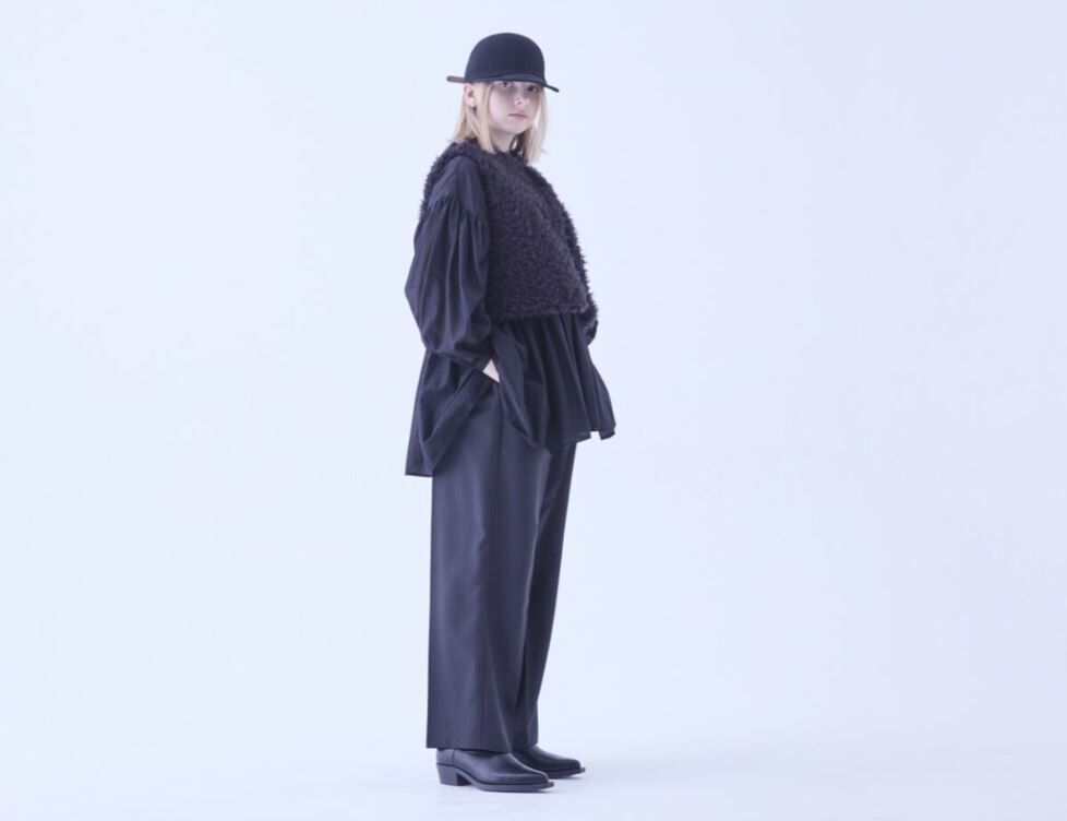 ELFINFOLK 捲捲毛背心(大人版) Curly Boa Vest black