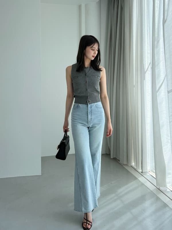 [預購] SNIDEL 修飾美腿 大人氣彈性喇叭牛仔褲